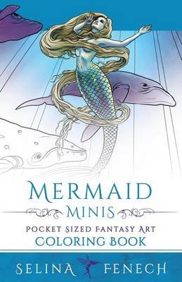 Mermaid Minis - Pocket Sized Fantasy Art Coloring Book Image
