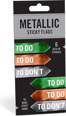 Knock Knock To Do / To Don't No Metallic Sticky Flags Image