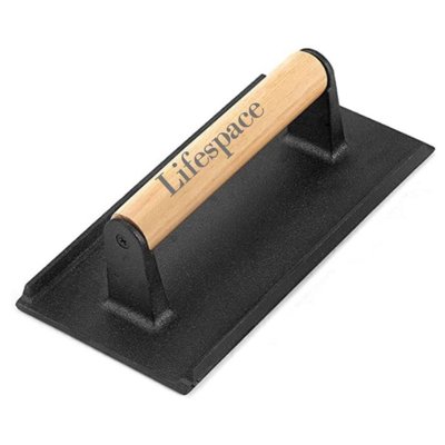Lifespace Cast Iron Meat / Bacon Press (Rectangle) Image