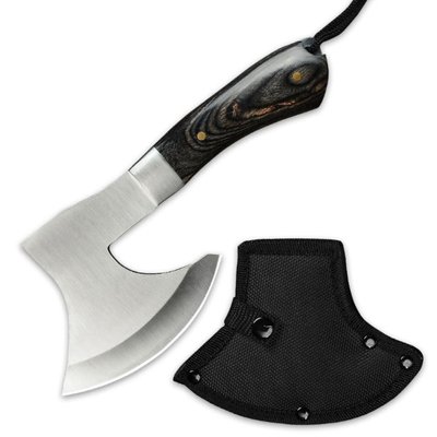 Lifespace 8 Inch Multifunctional Braai Cleaver Axe with Sheath & Rope Lanyard Image