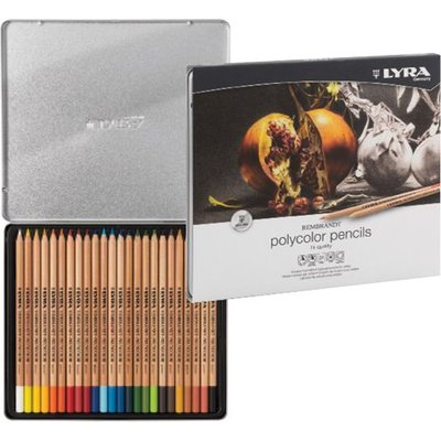 Lyra Rembrandt Polycolor Colour Pencils (Metal Box of 24) Image