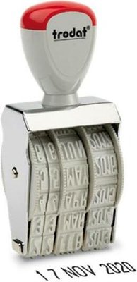 Trodat Classic Stamp with Steel Border (1010-Date)(Size 4mm)(Black) Image