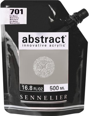 Sennelier Abstract Satin Acrylic Paint - Neutral Grey 701 (500ml) Image