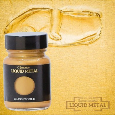 Roberson Liquid Metal Acrylic Paint - Classic Gold (30ml) Image
