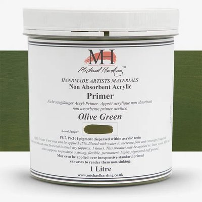 Michael Harding Non-Absorbent Acrylic Primer - Olive Green (1L) Image