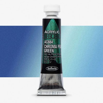 Holbein Chroma Pearl Iridescent Acrylic Paint - Green AC884 (5ml) Image