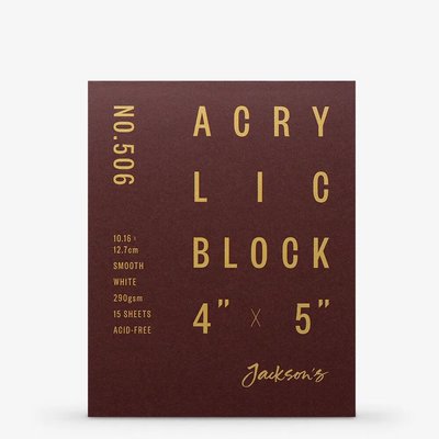 Jackson's Acrylic Paper Block (290gsm)(15 Sheets)(10x13cm) Image