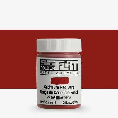 Golden SoFlat Matte Acrylic Paint - Cadmium Red Dark (59 ml) Image