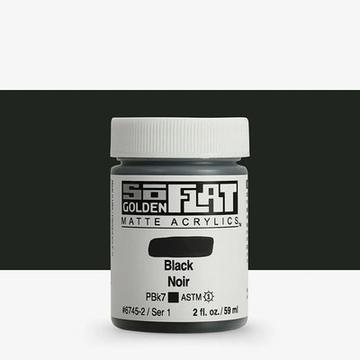 Golden SoFlat Matte Acrylic Paint - Black (59 ml) Image