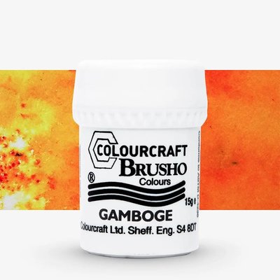 Brusho Crystal Colours Powder Paint - Gamboge (15g) Image