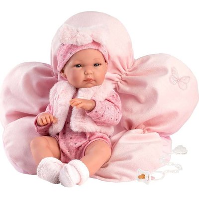 Llorens Bimbo Doll with Flower Cushion Clothing & Accessories (35cm) Image