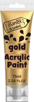 Bantex @School Acrylic Paint - Metallic Gold (75ml) Image