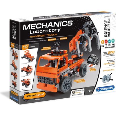 Clementoni Science Museum Mechanics Laboratory Model Kit - Transport Trucks Image