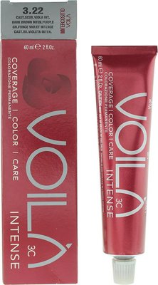 Intercosmo Voilà 3C Intense 3.22 Dark Brown Intense Purple Hair Colour (60ml) Image