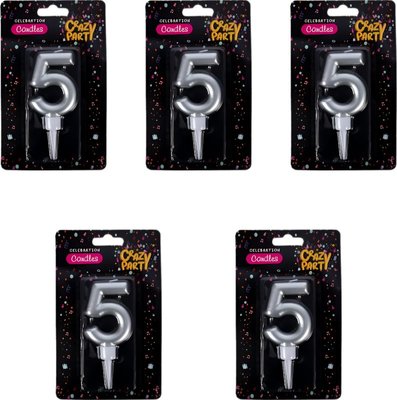 Candle Birthday Large Foil (Number-5) Image