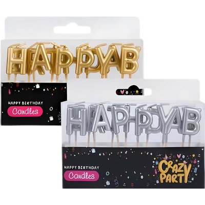 Candle Birthday Letters (13Piece)(Gold/Slver) Image