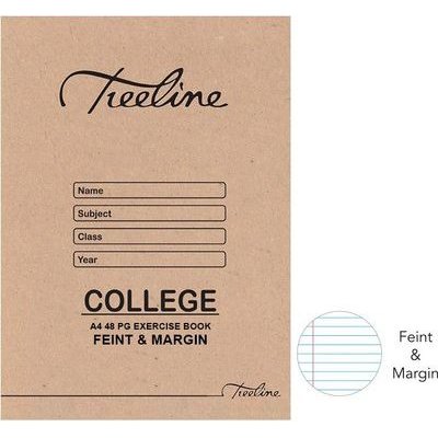 Treeline A4 F&M 48Pg College Exercise Book (Single) Image