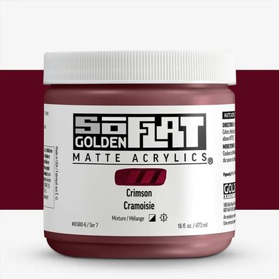 Golden Soflat Matte Acrylic Paint - Crimson (473 ml) Image