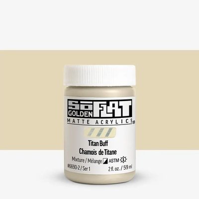 Golden Soflat Matte Acrylic Paint - Titan Buff (59 ml) Image