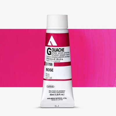 Holbein Acrylic Gouache Paint - Rose (40 ml) Image
