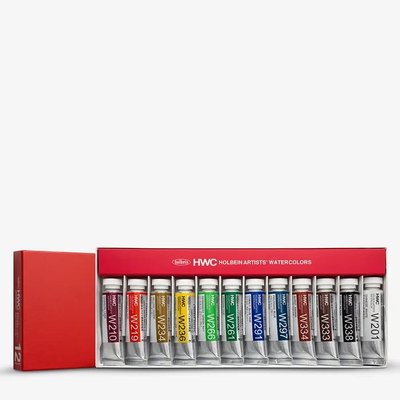 Holbein Artists' Watercolour Paint Set (12 Colours)(15 ml) Image
