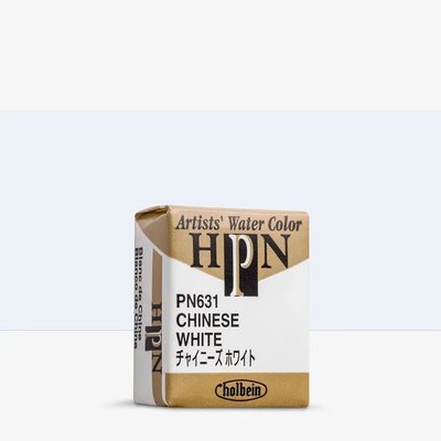 Holbein Artists' Watercolour Paint - Chinese White (Half Pan) Image