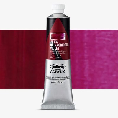 Holbein Heavy Body Acrylic Paint - Quinacridone Violet (60 ml) Image