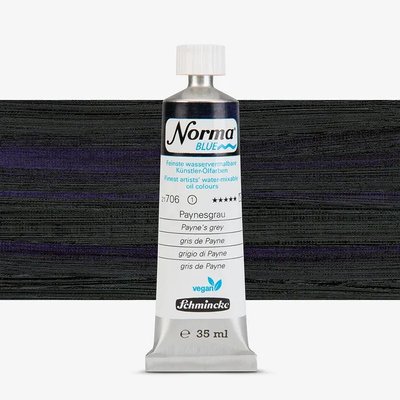 Schmincke Norma Blue Water Mixable Oil Paint - Payne's Grey (35 ml) Image
