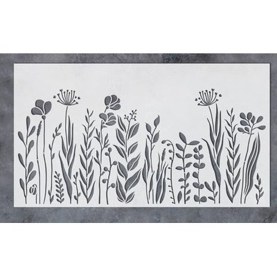 Wildflower Stencil - 40x20cm Image