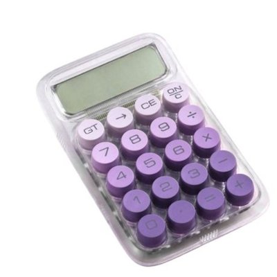 Basic Small Calculator for School Home Office - Purple Image