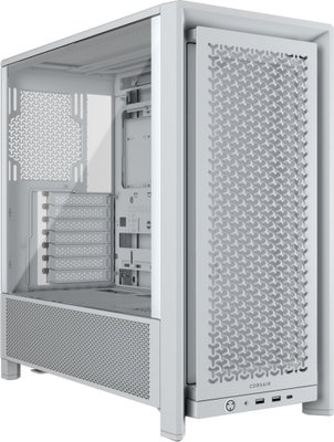 Corsair FRAME 4000D Tempered Glass White Steel Modular ATX Mid-Tower Desktop Chassis Image