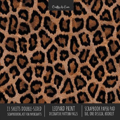 Leopard Print Scrapbook Paper Pad 8x8 Scrapbooking Kit for Cardmaking Gifts, DIY Crafts, Printmaking, Papercrafts, Decorative Pattern Pages Image