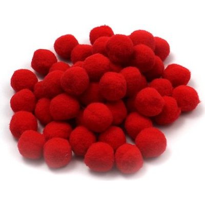 Dala Craft Pom Poms - Red (20mm)(24 Pack) Image