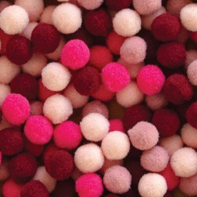 Dala Craft Pom Poms - Pink Assorted (10mm)(120 Pack) Image