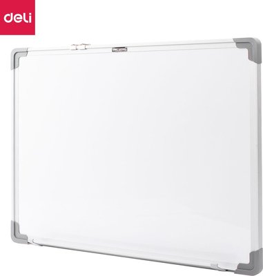 Deli Premium Magnetic Whiteboard 450×600mm With Aluminium Frame Hangable Image