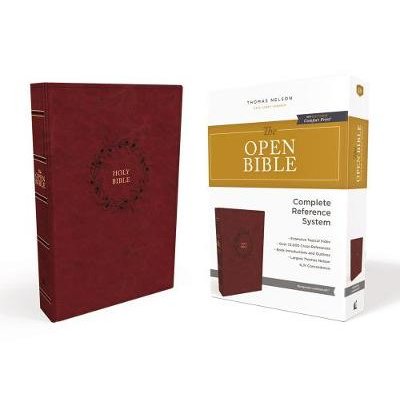 The KJV Open Bible (Burgundy) Image