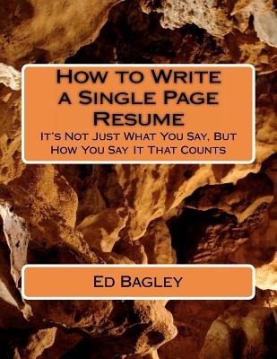 How to Write a Single Page Resume Image