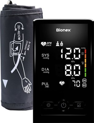 Bionex Digital Blood Pressure Monitor Upper Arm Automatic BP Machine Pulse Meter Image
