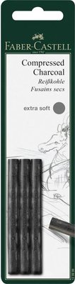 Faber-Castell Pitt Compressed Charcoal Stick - Extra Soft (3 Pieces) Image