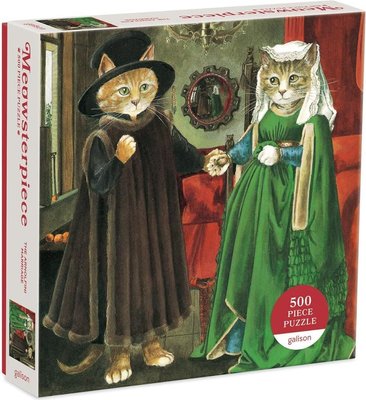 Galison The Arnolfini Marriage Meowsterpiece of Western Art Jigsaw Puzzle (500 Piece) Image