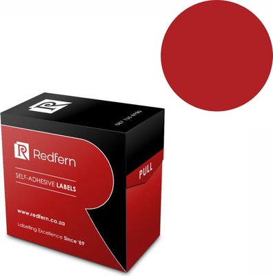 Redfern C25 Colour Code Labels Value Pack (10 Pack)(Red) Image