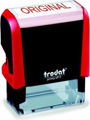 Trodat 4911 S-Printy Stock Text Stamp - Original (Red Ink) Image