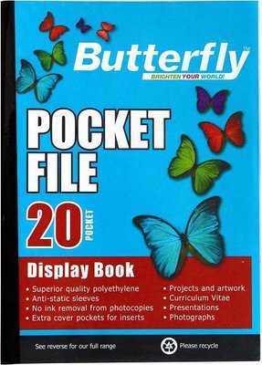 Butterfly A4 Pocket File (20 Page) Image