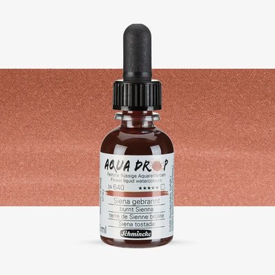 Schmincke Aqua Drop Liquid Watercolour - Burnt Sienna 640 (30ml) Image