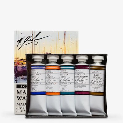 M. Graham Artist' Watercolour Paint Set - Marinescape (5 Colours)(15 ml) Image