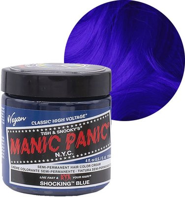 Manic Panic Classic High Voltage Shocking Blue Semi-Permanent Hair Color Cream (118ml) Image