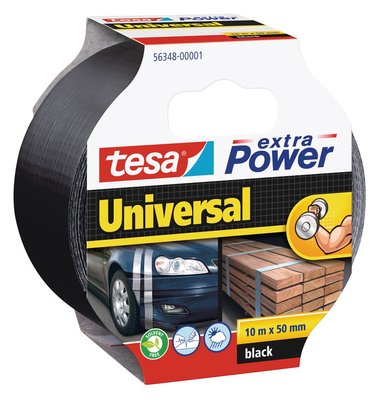 Tesa Extra Power Universal Duct Tape (10m x 50mm)(Black) Image