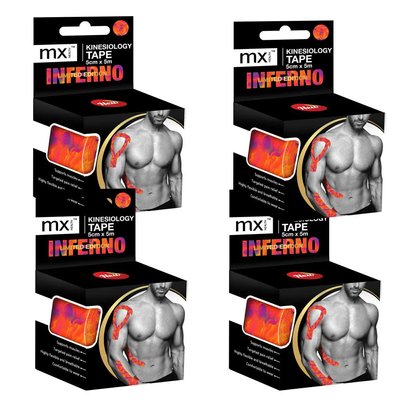 MX Kinesio Tape (5cm x 5m)(Inferno)(Pack of 4) Image