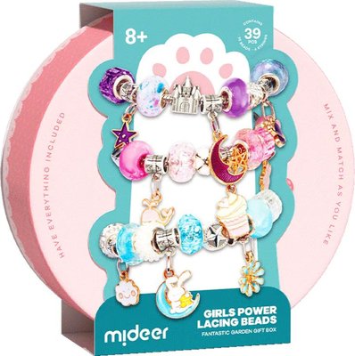 Mideer Girls Power Lacing Beads - Fantastic Garden Gift Box Image