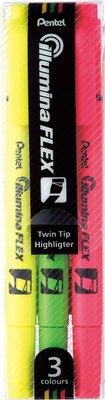 Pentel Illumina Flex Twin Tip Highlighter (Wallet Of 3) Image